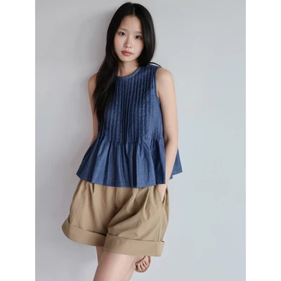 Áo babydoll xếp ly - 𝐋𝐮𝐧𝐚 𝐭𝐨𝐩