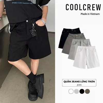 Quần Jeans Lửng Trơn Nhiều Màu 𝐂𝐎𝐎𝐋𝐂𝐑𝐄𝐖 Basic, Nam Nữ, Form Dáng Rộng Thời Trang QTL037