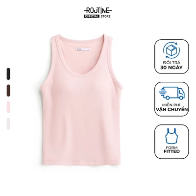 [🔥HOT] Áo Tanktop Ba Lỗ Nữ Có Mút Ngực Form Fitted - Routine 10S26TTOW027