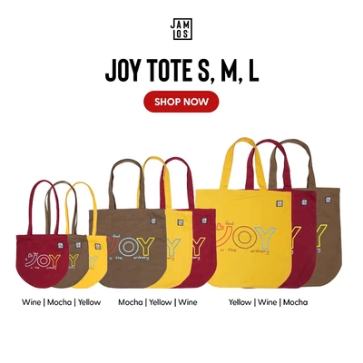 Joy Tote - Túi tote vải canvas in chữ Joy Jamlos