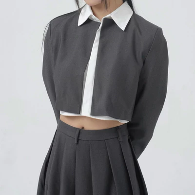Áo khoác phong cách nữ sinh, Hologram, JAPANESE CROP JACKET