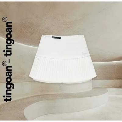 TINGOAN® - Chân váy trằn cạp thấp xếp ly nhí PRETTY BOO SKIRT/WH
