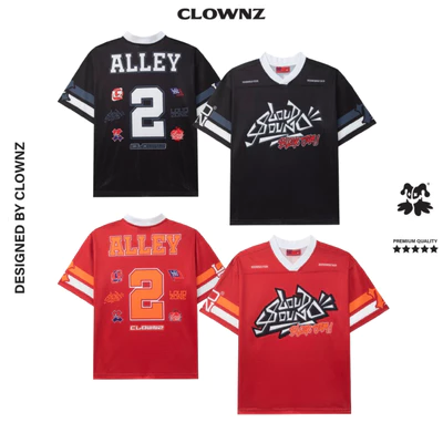 Áo phông Loud Sound Block Jam Jersey T-shirt áo đẹp tay lỡ cổ tròn vải mesh cao cấp áo thun nam nữ unisex
