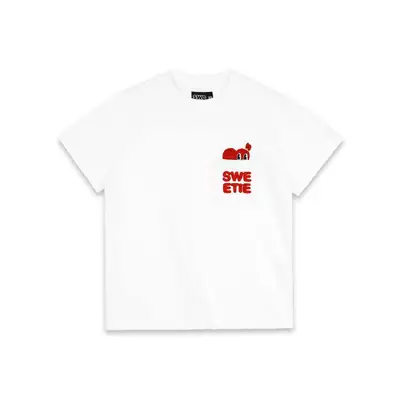 ÁO SWE PEEKING POCKET BABY TEE - WHITE