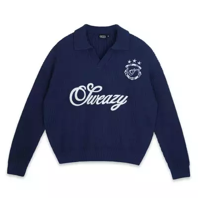 ÁO SWE L/S KNIT POLO - NAVY