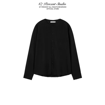 Áo Sơ Mi Tay Dài Chất Liệu Linen Phong Cách Bụi Bặm 67PERCENT/67% - LINEN LONGSLEEVES SHIRT