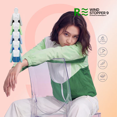 Áo khoác dù Unisex LIMEORANGE 2 lớp chắn gió trượt nước Windstopper 9 HU25257401