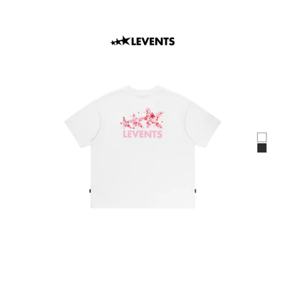 Áo Thun Levents Sakura Signature Logo Semi-Oversized Tee 100% Cotton T-shirt