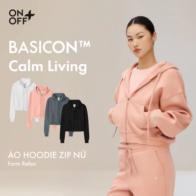 BASICON | Áo khoác nỉ nữ chất liệu interlock mềm mại, thoáng, mềm ONOFF - 16TW25W517