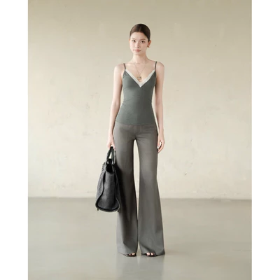 RUBIES Pila Pants - Quần Dài Nữ Cạp Trễ Ống Suông Loe