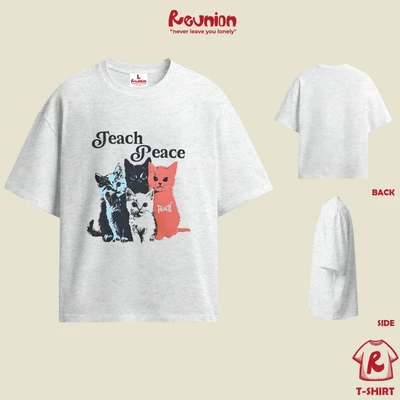 Áo Thun REUNION  "TEACHPEACE CAT" T-shirt TS115