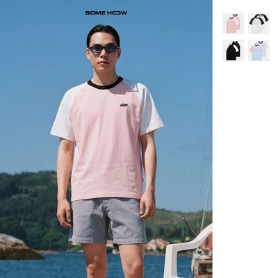 [N] Áo Thun Boxy Raglan Thêu SMHW Vải Cotton Thoải Mái Nhẹ Nhàng Phóng Khoáng, AT0322 SOME HOW STORE
