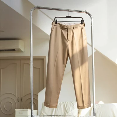Quần âu nam SMART TROUSERS TORANO slimfit trơn cạp chun túi chéo thêu logo lịch lãm, phong độ GABT892