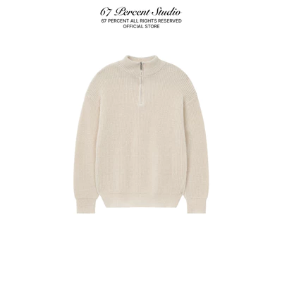 Áo Len Tay Dài Cổ Đứng Half Zip 67PERCENT/67% - HALF ZIP SWEATER