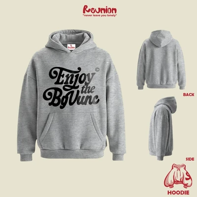Áo Hoodie REUNION "ENJOY" Áo Hoodie Nam Nữ Form Mũ Rộng HD9