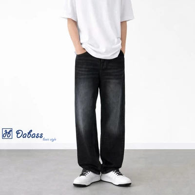 Quần Jean Nam DABASS Form Rộng Ống Suông Màu Đen Wash  Thời Trang Nam Hot Trend