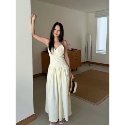 Đầm 2 dây vỏ sò dáng dài 𝐒𝐎𝐌𝐒 | 𝐒𝐡𝐞𝐥𝐥 𝐃𝐫𝐞𝐬𝐬