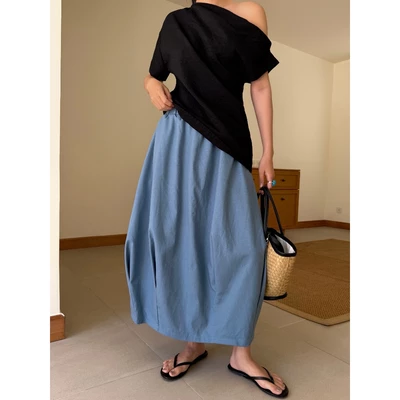 Chân váy linen form lồng đèn 𝐒𝐎𝐌𝐒 | 𝐋𝐚𝐦𝐩 𝐒𝐤𝐢𝐫𝐭
