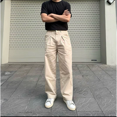 QUẦN ỐNG XUÔNG - STRAIGHT KAKI PANTS- HIDDEN ESSENTIAL