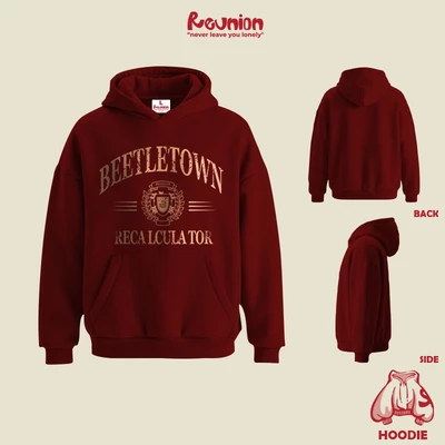 Áo HoodieREUNION "BEELTETOWN" Áo Hoodie Nam Nữ Form Mũ Rộng HD12