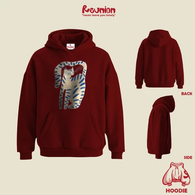 Áo Hoodie REUNION "TIGER" Áo Hoodie Nam Nữ Form Mũ Rộng HD48