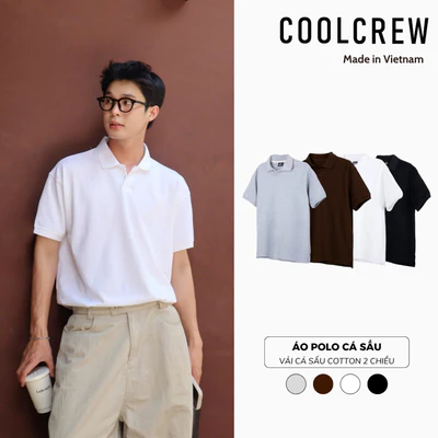 Áo Thun Polo Cá Sấu Nam 𝐂𝐎𝐎𝐋𝐂𝐑𝐄𝐖 Chất Vải Cotton Co Giãn 2 Chiều Thoáng Khí APN038