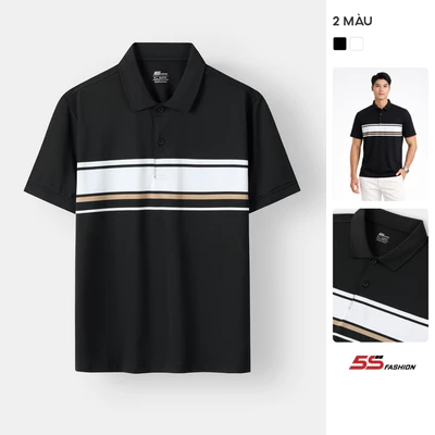 Áo Polo Nam 5S FASHION Kẻ Ngang Nhẹ Mát, Thoáng Khí, Phom Slimfit Lịch lãm M0APC26090