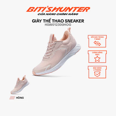 Giày Thể Thể sneaker Nữ Biti's Hunter HSW012300HOG - màu hồng - size 35 đến 40