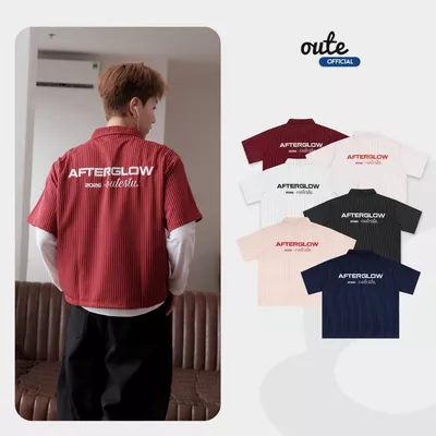 Áo Sơ Mi Tay Lỡ Kẻ Sọc Outerity Afterglow Nam Nữ Unisex / DREAM HORSE COLLECTION 2026