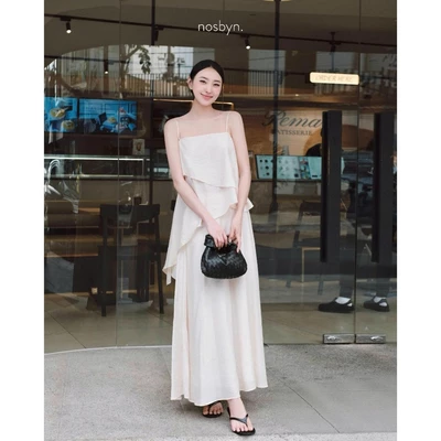 Nosbyn - Set Chân Váy & Áo Nữ Chất Tơ Cao Cấp Sang Trọng - Layered Set