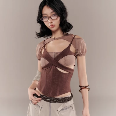 CHARMESH TOP (BROWN) BunnyHill SSE20