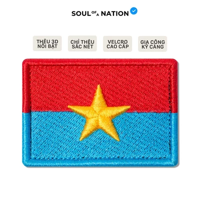 Patch Thêu 3D CỜ GIẢI PHÓNG có miếng dán velcro cao cấp - SOUL OF A NATION