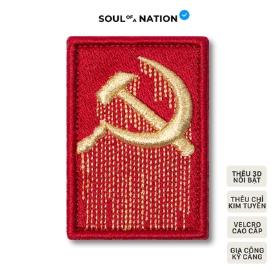 Patch Thêu 3D (Morale) BIỂU TƯỢNG ĐẢNG CỘNG SẢN CHUNG thêu chỉ kim tuyến có miếng dán velcro cao cấp - SOUL OF A NATION