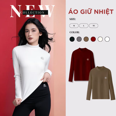 Áo Giữ Nhiệt ECOCHIC VERSION 2 Phủ Tơ Mịn Không Tĩnh Điện Giữ Ấm Tốt Chất Liệu Cao Cấp Mềm Mịn B195