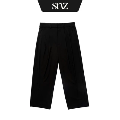 Quần Âu Trousers SNAZZY Unisex Nam Nữ Chất Liệu Kaki Chính Hãng - CLASSIC BLACK