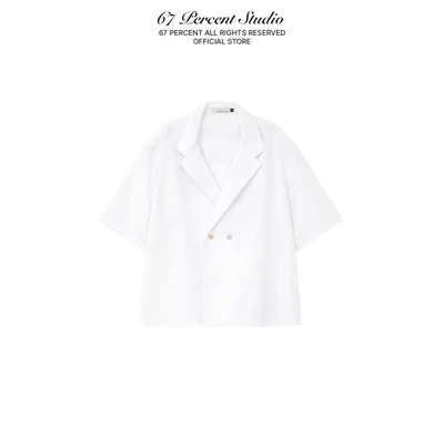 Áo Sơ Mi Ngắn Tay Cổ Bẻ Kiểu Cách 67PERCENT/67% - NOTCH LINEN SHIRT