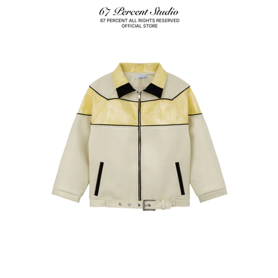 Áo Khoác Biker Chất Liệu Faux Leather Cổ Đứng 67PERCENT/67% - SATRIA LEATHER JACKET