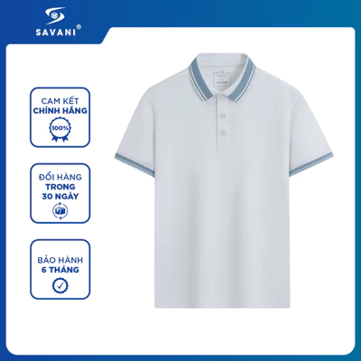 Áo Thun Polo Đồng Phục Nam SAVANI Phối Viền, Chất Vải Mềm Mịn, Thấm Hút Mồ Hôi Tốt MPUA026S6