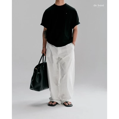 Quần Cotton Ống Cong Form Barrel - basé PANTS 03 - de basé