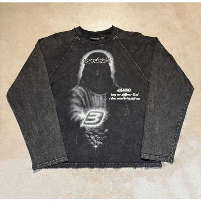 Áo Tay Dài Nam TRUSTGODBRO BLACK WASH LONG SLEEVE