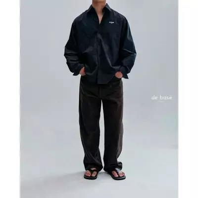 basé PANTS 09 - Quần KAKI Ống Rộng Form Ống Cong - de basé
