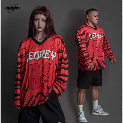 Áo thun tay dài màu CAM TIG ER Degrey Jersey long sleeve cổ tim thời trang thể thao - LONGTIG