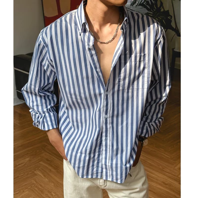 Áo sơ mi nam B Brown form oversized cổ button down - LEGOLAS Shirt Button Down