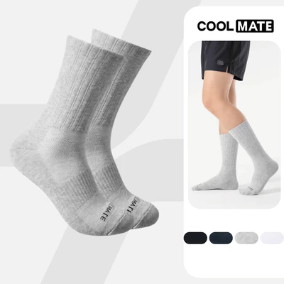 [MUA 2 GIẢM 5%]Tất thể thao active cổ dài thấm hút tốt Coolmate