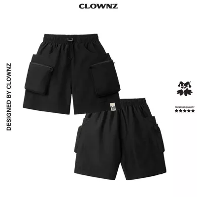 Quần đùi short basic 2 lớp Clownz Loudzone Parachute local brand unisex túi hộp nam nữ thể thao form rộng