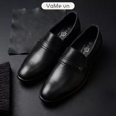 Giày Tây Loafer Real Leather 005 Đen 24359 |YaMe|