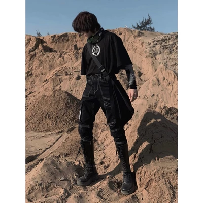 Quần Jean Dài Unisex URBAN MONKEY Biker Jean Màu Đen Form Regular Nam Nữ Local Brand