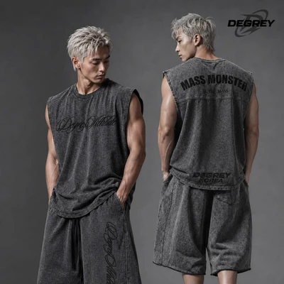 Degrey Korea Áo ba lỗ WAX ĐEN Tank Top MASSMONSTER - TANKMASSWAX