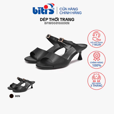 DÉP THỜI TRANG SI TPR NỮ BITI'S BFW008188DEN - màu đen - size35 đến 39