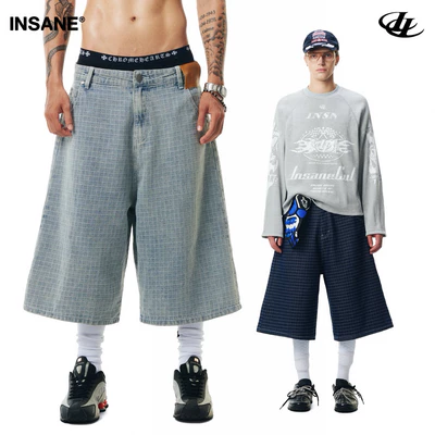 Quần Lửng InsaneClo PLAID JORTS Form Unisex Chất Liệu Kaki Cotton Nhập Khẩu